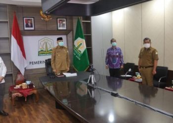 Gubernur Aceh Terima DIPA dan TKDD 2021 dari Presiden Secara Virtual