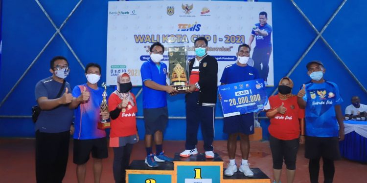 Pemko Banda Aceh Kampiun Tennis Wali Kota Cup I 2021