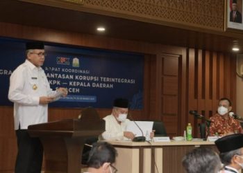 Gubernur Sampaikan Capaian LHKPN Pejabat Pemerintah Aceh kepada Pimpinan KPK