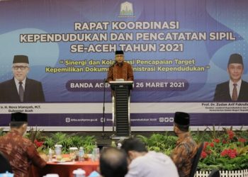 Gubernur Minta Disdukcapil Kerja Maksimal Rekam Data Kependudukan di Aceh