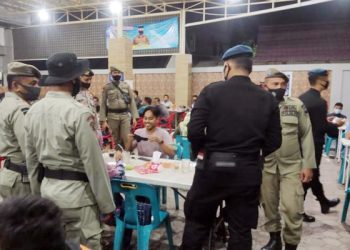 Personel Gabungan Lakukan Patroli Pendisiplinan Prokes