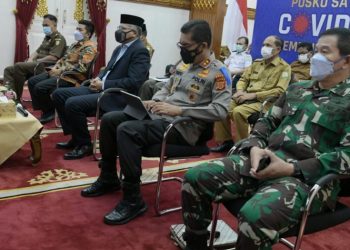 Gubernur Aceh Ikuti Rapat Penanganan Covid-19 Bersama Lintas Kementerian Secara Virtual