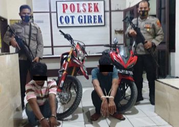 Dua Pelaku Curanmor di Tangkap Polsek Cot Girik, Satu Orang Masih DPO