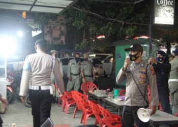 Satgas Covid-19 Tindak Tegas Sejumlah Warung Kopi dan Rumah makan yang masih Buka diatas Jam 23.00 Wib