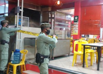Satgas Covid 19 Segel Sejumlah  Warkop dan Cafe di Banda Aceh.