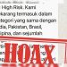 Hoax, Status COVID-19 di Indonesia  Masuk Kategori A1 High Risk dari WHO