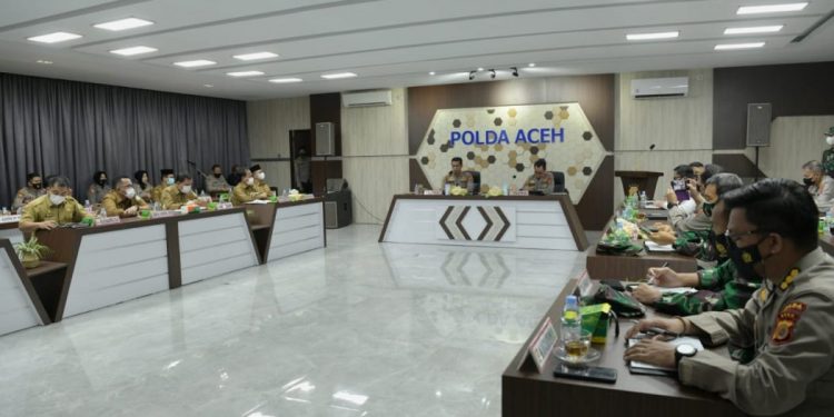 Kasus Positif Covid-19 Meningkat, Kapolda Gelar Rakor dengan Satgas Covid-19 Aceh