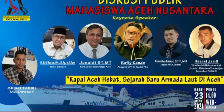 Tokoh Muda Aceh di Jakarta Apresiasi Kehadiran Kapal Aceh Hebat