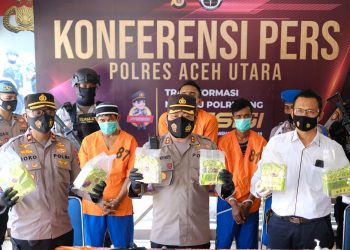 Polres Aceh Utara Gagalkan Peredaran 7kg Sabu dari Komplek Perumahan Nelayan