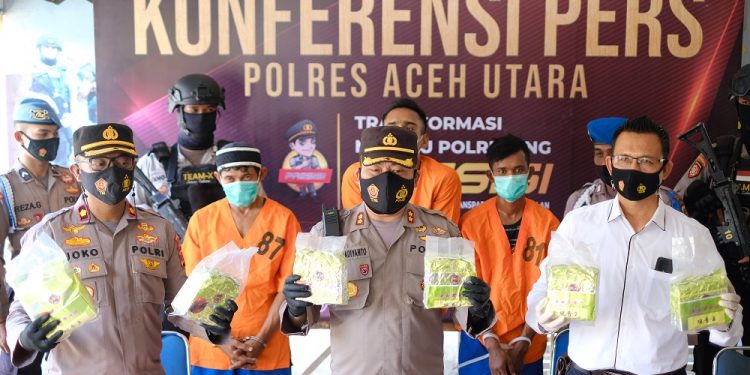 Polres Aceh Utara Gagalkan Peredaran 7kg Sabu dari Komplek Perumahan Nelayan
