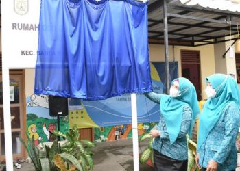 Ketua Tim Penggerak PKK Aceh Melaunching Rumoh Gizi Gampong (RGG) di Kota Banda Aceh