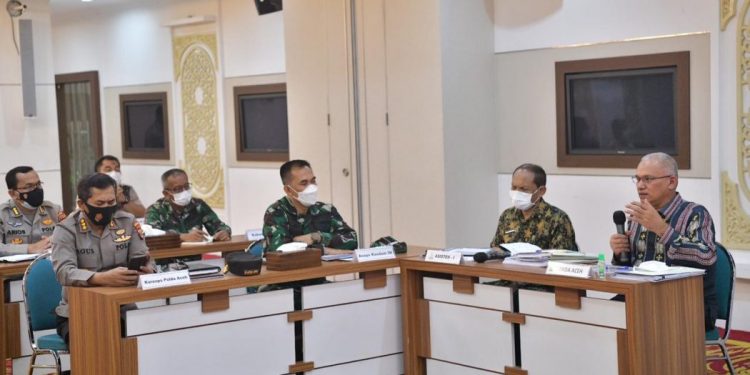 Satgas Covid Aceh Bahas Ingub Tentang PPKM Level IV
