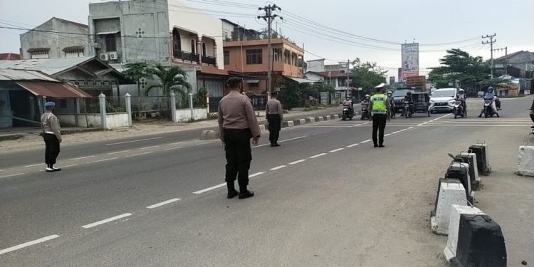 Menyikapi Kasus Covid Bertambah, Polres Lhoksemawe Mengelar Hening Cipta Serentak