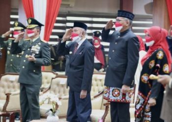 Gubernur dan Forkopimda Aceh Ikuti Upacara Detik-detik Proklamasi Bersama Presiden