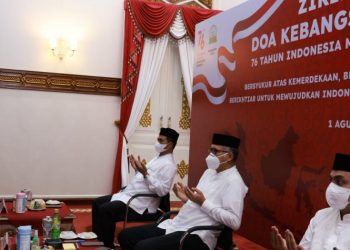 Gubernur Aceh Ikuti Zikir Bersama Presiden dan Wapres