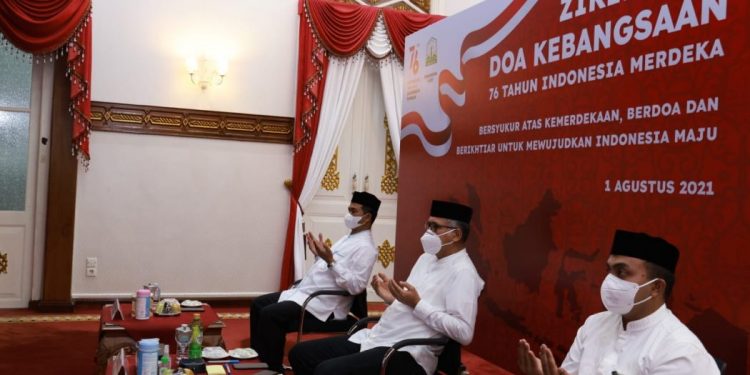 Gubernur Aceh Ikuti Zikir Bersama Presiden dan Wapres