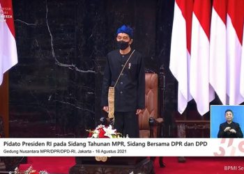 Pidato Kenegaraan 2021: Presiden Hadir Menggunakan Pakaian Adat Baduy