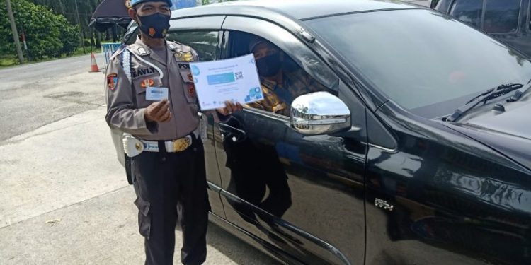 Satgas PPKM Putar Balik 53 Kendaraan di Perbatasan Aceh – Sumut