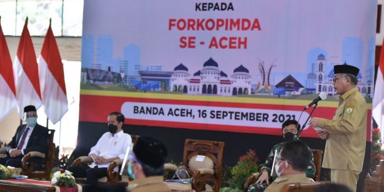 Gubernur Nova Laporkan ke Presiden Tentang Upaya Penanganan Covid-19 di Aceh