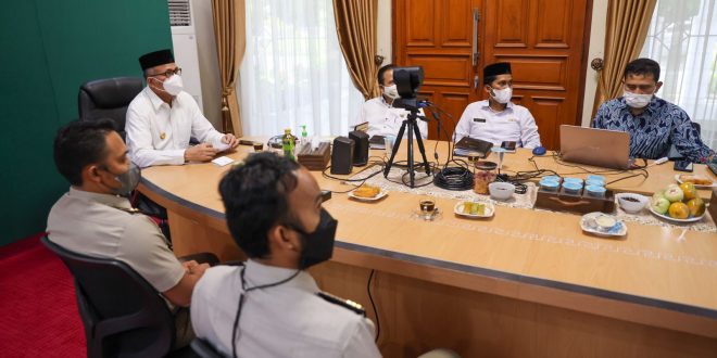 Gubernur Aceh Ikuti Penyerahan 124 Ribu Sertipikat Redistribusi Tanah Objek Reforma Agraria Oleh Presiden