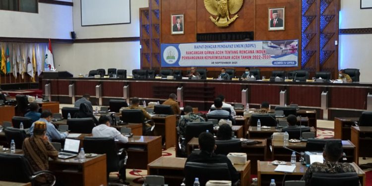 DPRA Gelar RDPU Rancangan Qanun Rencana Induk Pembagunan Kepariwisataan Aceh