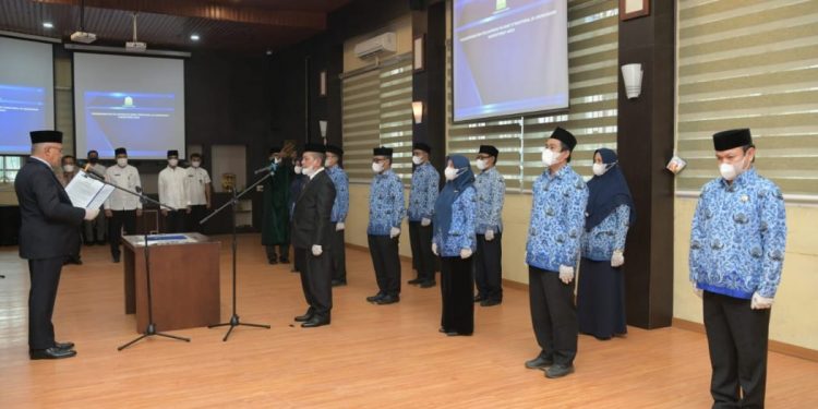 Sekda Aceh Kukuhkan Pejabat Struktural Inspektorat Aceh