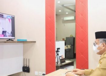 Gubernur Paparkan Capaian Vaksinasi Aceh Kepada Presiden Jokowi