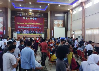Antusias Vaksin Massal Hari Sumpah Pemuda, Ketua KNPI Aceh Sampaikan Harapan