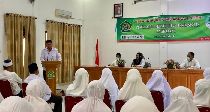 40 Orang Penyuluh  Agama Aceh Barat Dilatih Media Dakwah Berbasis TIK