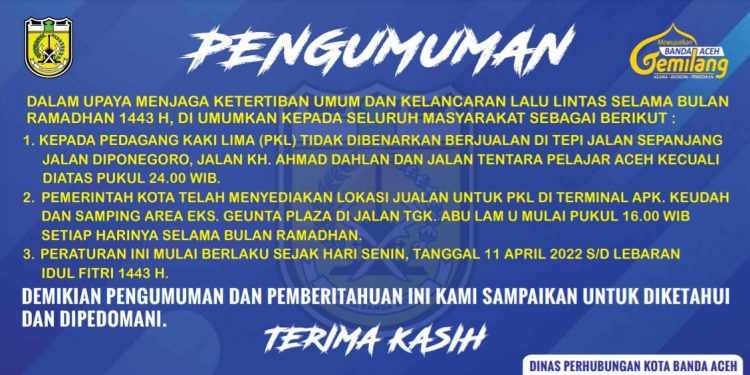 Dishub Imbau PKL Tidak Berjualan di Sepanjang Jalan Diponegoro