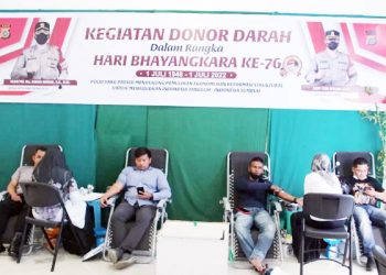Donor Darah HUT Ke-76 Bhayangkara, Polda Aceh Kumpulkan Darah 2.104 Kantung