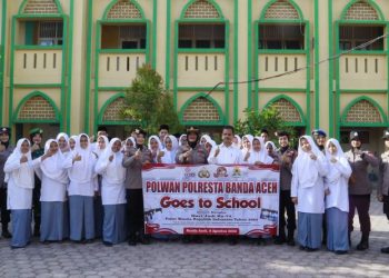 Sambut HUT Polwan Ke 74, Srikandi Polresta Banda Aceh Gelar Goes to School