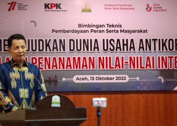 Pj Gubernur Aceh Apresiasi Bimtek Dunia Usaha Anti Korupsi yang Diselenggarakan KPK