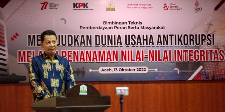 Pj Gubernur Aceh Apresiasi Bimtek Dunia Usaha Anti Korupsi yang Diselenggarakan KPK