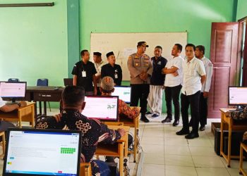 Pelaksanaan Ujian CAT Calon Anggota PPK Pidie jaya Dipantau Kapolres