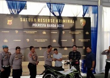 Polresta Banda Aceh Kembalikan Barang Bukti Curanmor ke Korban