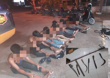 Polisi  Amankan 13 Remaja Terduga Pelaku Pembacokan di Lhoksemawe