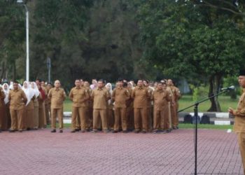 Pimpin Apel Pagi, Asisten III Ingatkan ASN Miliki Tanggung Jawab Kerja