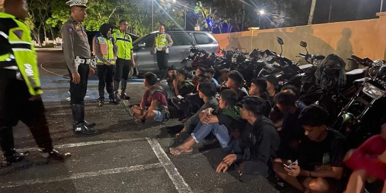 Belasan Pembalap Liar Di Aceh Besar di Amankan Satlantas