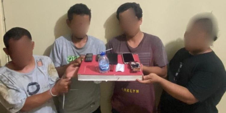 Satresnarkoba Polres Aceh Singkil Tangkap Tiga Pemakai dan Satu Pengedar Sabu