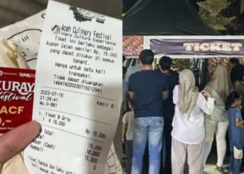 Gunakan APBA, Panitia Aceh Culinary Festival Kutip Rp15.000 ke Pengunjung