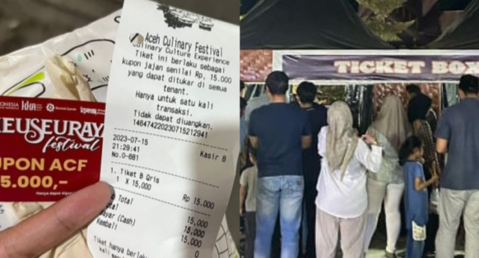 Gunakan APBA, Panitia Aceh Culinary Festival Kutip Rp15.000 ke Pengunjung
