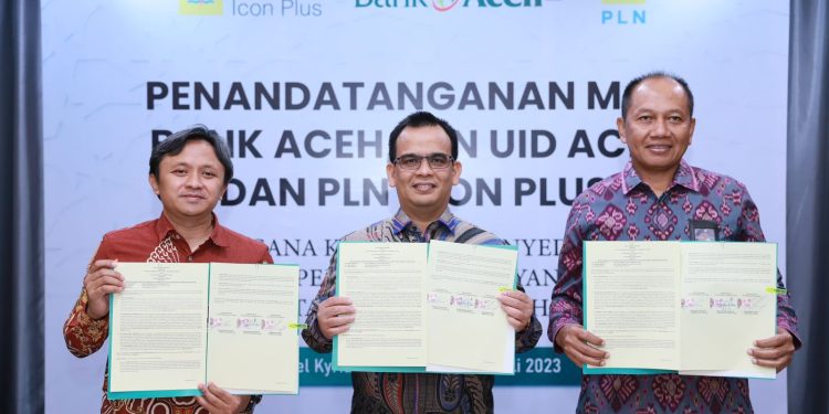 Optimalkan Layanan Pelanggan, Bank Aceh dan PLN Icon Plus Teken MoU