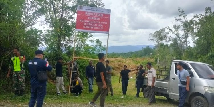 Tim Gakkum Sumatera Tertibkan  Tambang Ilegal di Nagan Raya