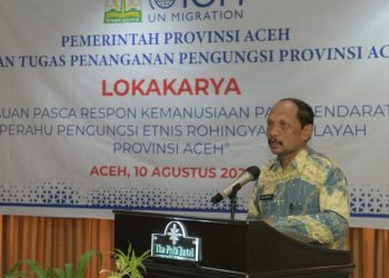 Asisten I Buka Lokakarya Tinjauan Respon Kemanusiaan atas Kasus Pendaratan Etnis Rohingya di Aceh