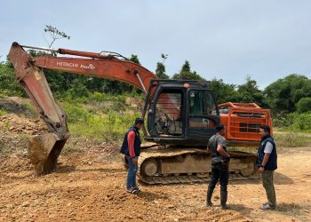 Polisi Amankan Dua Unit Ekskavator di Dua Lokasi Tambang Ilegal di Aceh Timur