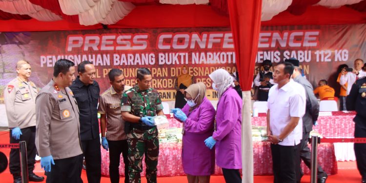 Polda Aceh Musnahkan 112 Kg Sabu