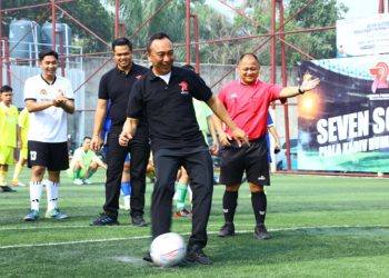 Perkuat Sinergisitas, Polri dan Jurnalis Gelar Seven Soccer