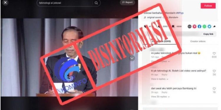 Kominfo Pastikan Konten Presiden Pidato Bahasa Mandarin Disinformasi Menyesatkan