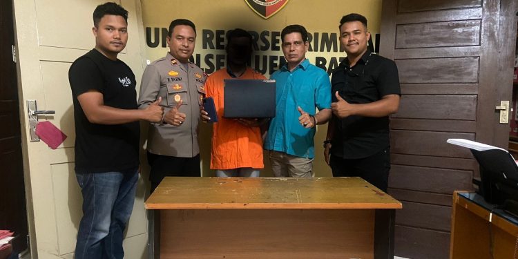 Warga Cot Mesjid Serahkan Pencuri ke Polsek Lhueng Bata